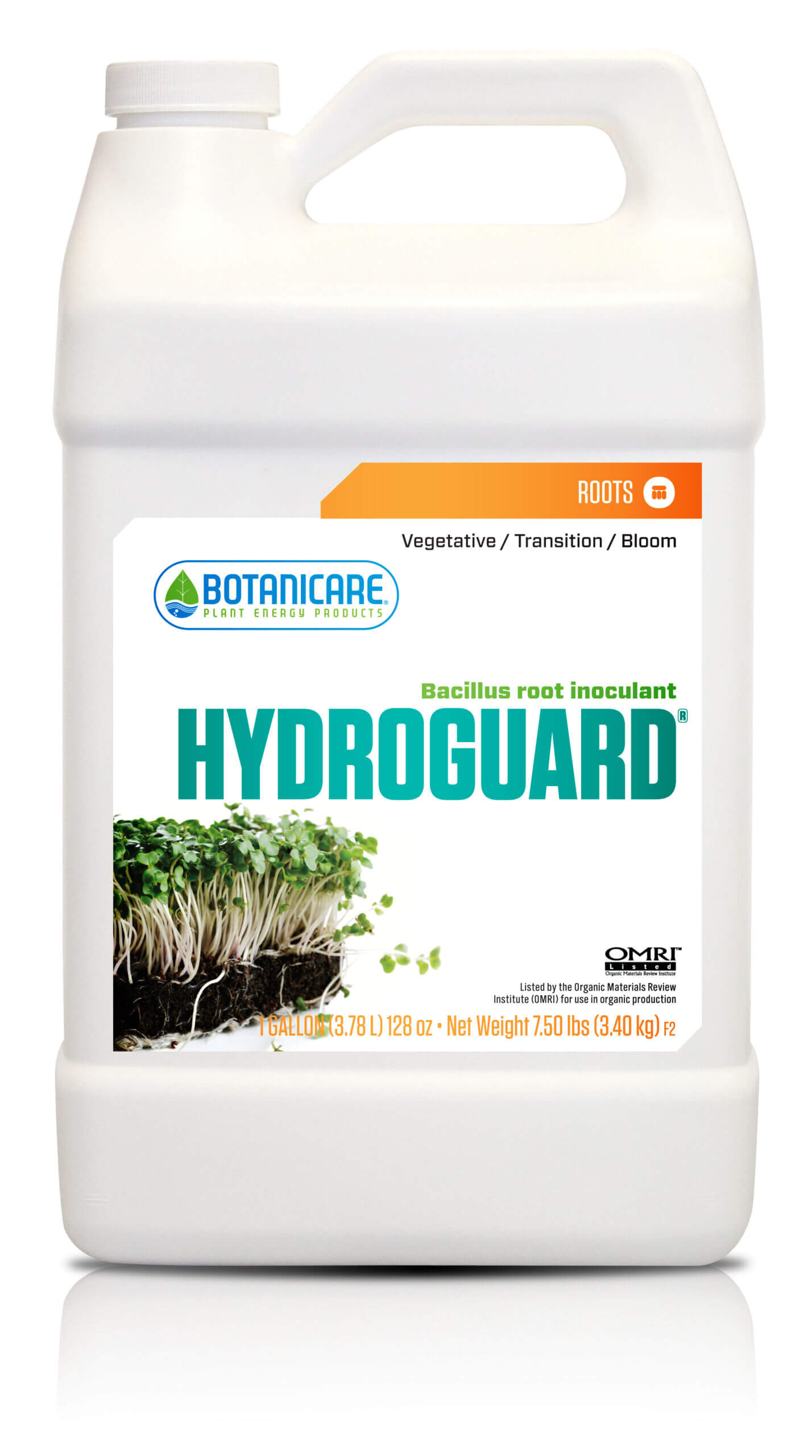 Hydroguard® contains unique beneficial bacteria, Bacillus Amyloliquefaciens, selected specifically for its superior ability to enhance the symbiotic relationship between the roots and their surrounding medium.